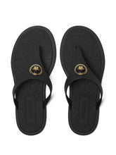 Versace Medusa Head Black Rubber Thong Sandals Black