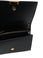 Versace Greca Goddess Mini Leather Crossbody Bag Black