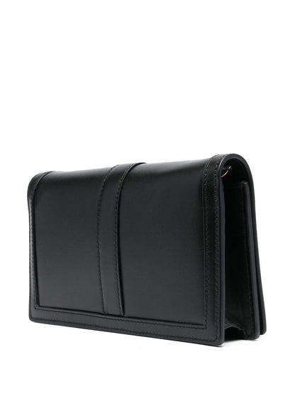 Versace Greca Goddess Mini Leather Crossbody Bag Black