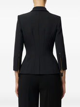 Elisabetta Franchi Double-Breasted Tailored Jacket in Black Black