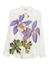 Pierre Louis Mascia Floral Silk Shirt With Long Sleeves White White