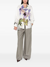 Pierre Louis Mascia Floral Silk Shirt With Long Sleeves White White