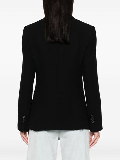 Emporio Armani Single-Breasted Black Blazer Jacket Black