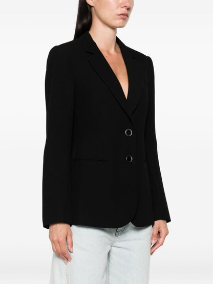 Emporio Armani Single-Breasted Black Blazer Jacket Black
