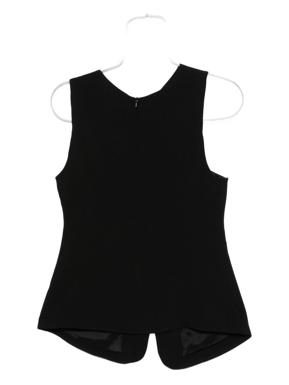 Emporio Armani Wrapped Black Jersey Top Black
