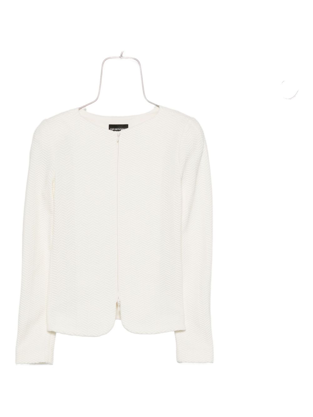 Emporio Armani Cotton Blend Single-Breasted Blazer Jacket White