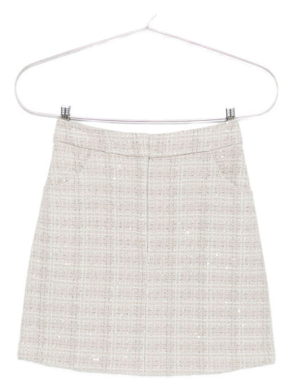 Emporio Armani Wool-Blend Mini Skirt Grey Grey