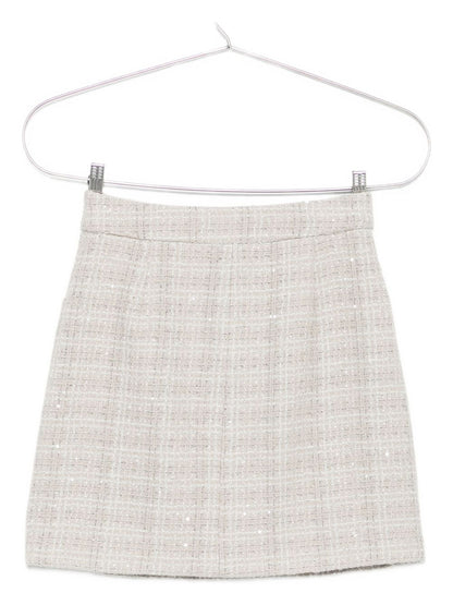Emporio Armani Wool-Blend Mini Skirt Grey Grey