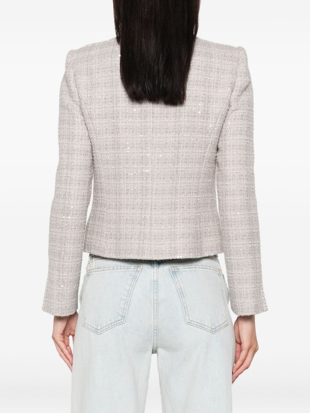 Emporio Armani Single-Breasted Wool-Blend Blazer Grey grey