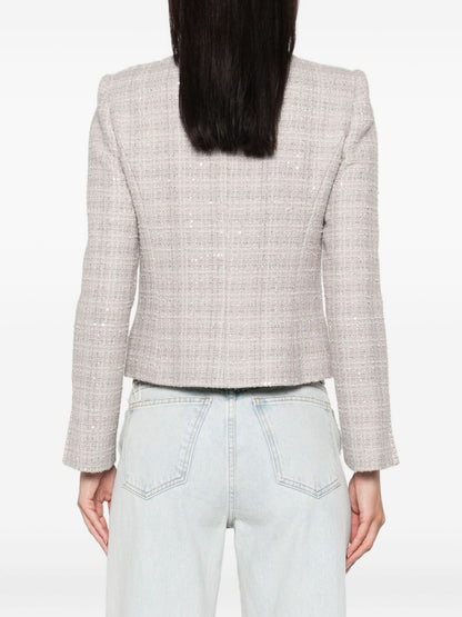 Emporio Armani Single-Breasted Wool-Blend Blazer Grey grey