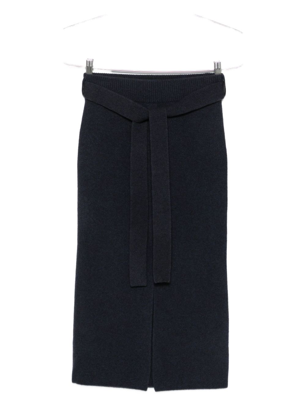 Emporio Armani Wool Midi Skirt Blue Blue