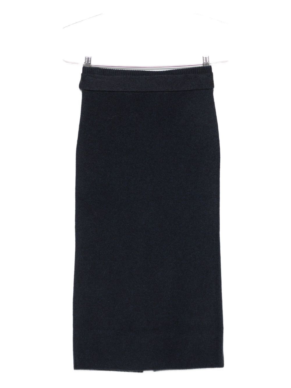 Emporio Armani Wool Midi Skirt Blue Blue