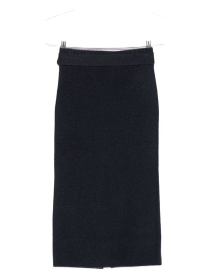 Emporio Armani Wool Midi Skirt Blue Blue