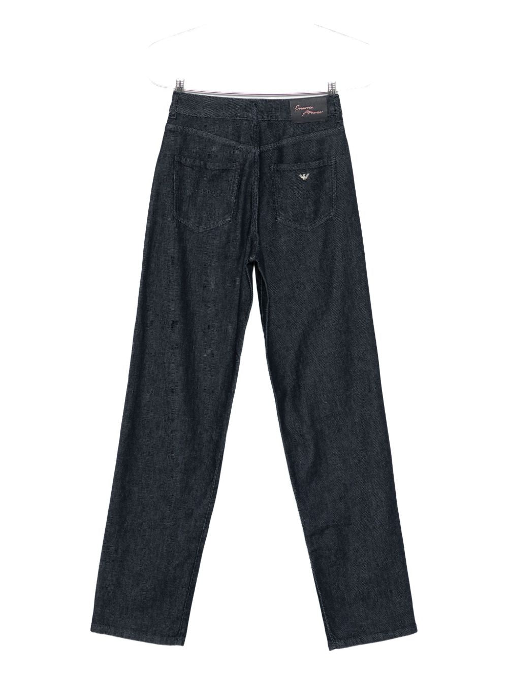 Emporio Armani Wide-Leg Blue Jeans with Refined Tailoring Blue