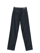 Emporio Armani Wide-Leg Blue Jeans with Refined Tailoring Blue