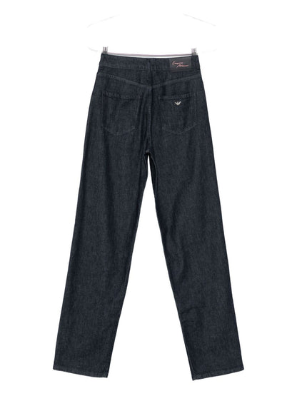 Emporio Armani Wide-Leg Blue Jeans with Refined Tailoring Blue