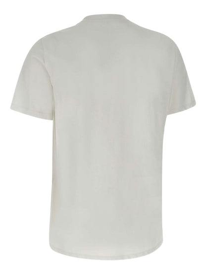 Elisabetta Franchi Cotton T-Shirt with Embossed Logo and Necklace White White