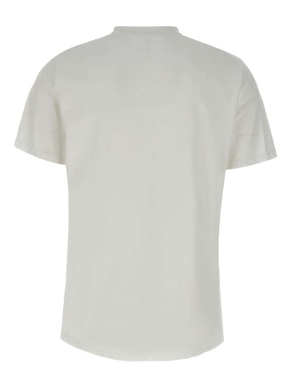 Elisabetta Franchi Cotton T-Shirt with Embossed Logo and Necklace White White