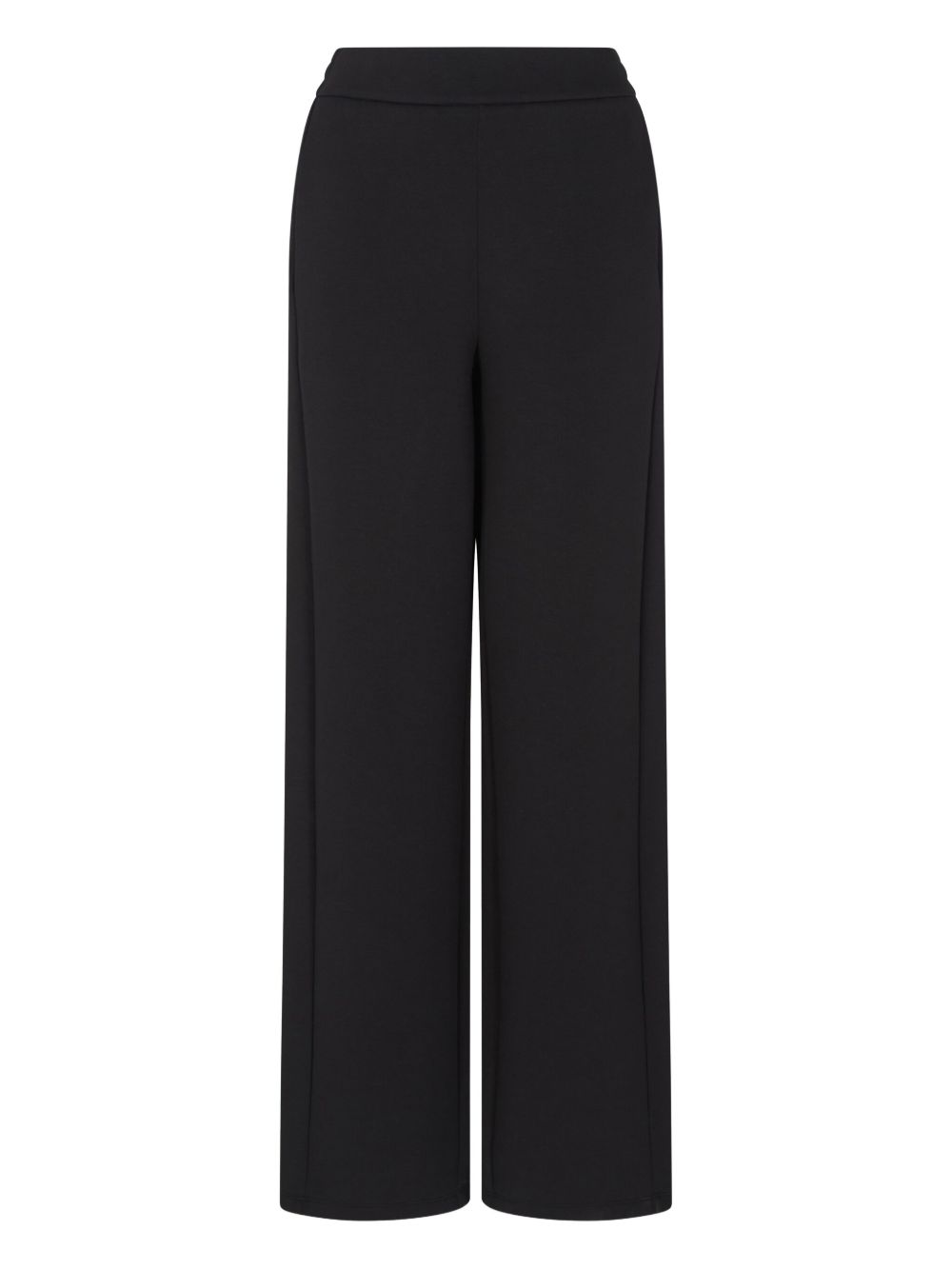 Emporio Armani High-Waisted Straight-Leg Trousers Black Black