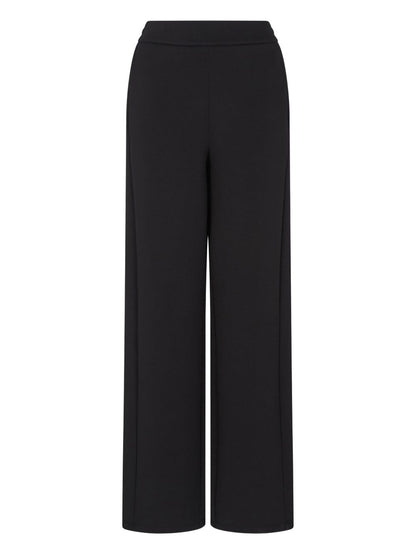 Emporio Armani High-Waisted Straight-Leg Trousers Black Black