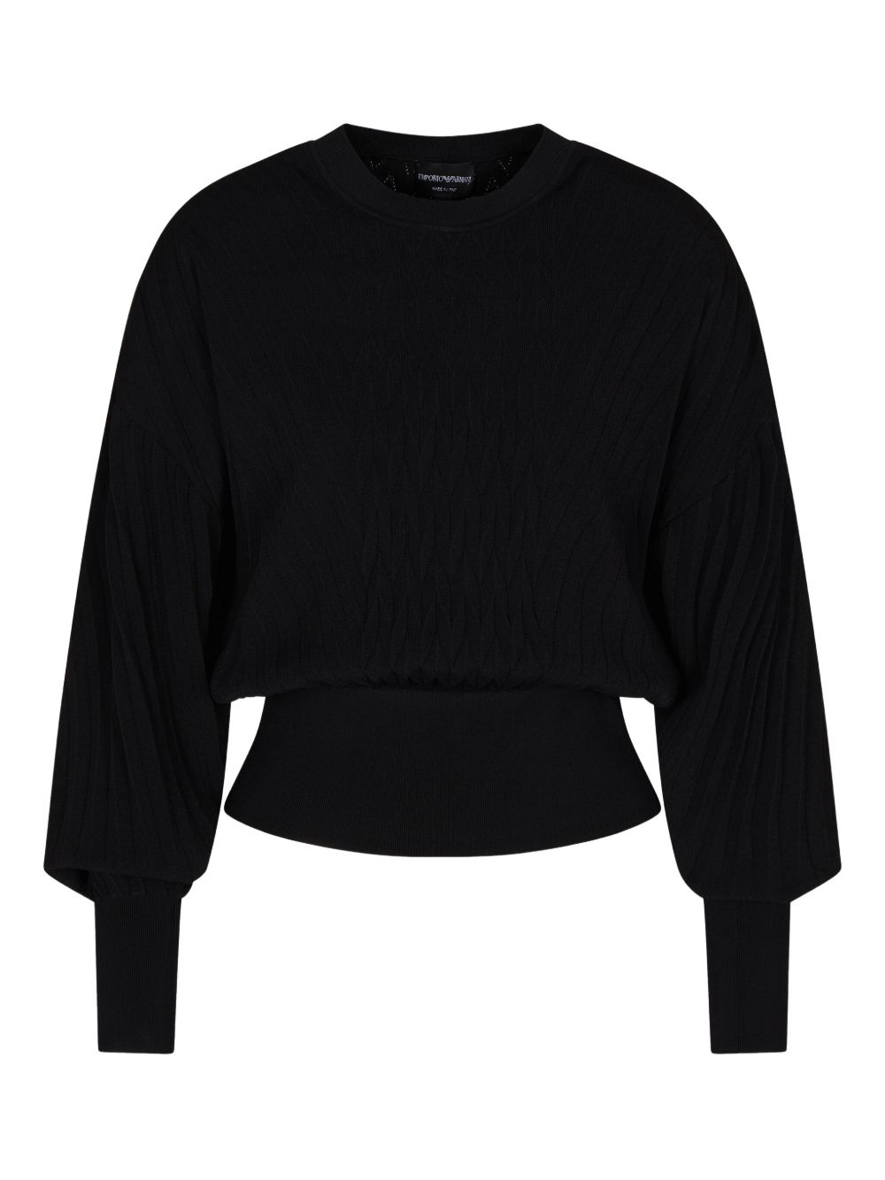 Emporio Armani Capsule Balloon Sleeve Black Sweater Black