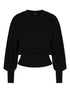 Emporio Armani Capsule Balloon Sleeve Black Sweater Black