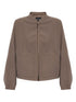 Emporio Armani Zip-Up Blouson Jacket with Oversized Pockets Dove Grey