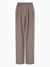 Emporio Armani Trousers in Dove Grey with Pleats and Elastic Waistband Dove Grey