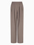 Emporio Armani Trousers in Dove Grey with Pleats and Elastic Waistband Dove Grey