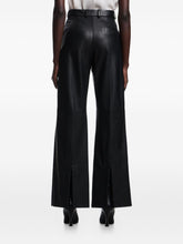 Emporio Armani High-Waisted Flared Leather Trousers Black Black