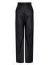 Emporio Armani High-Waisted Flared Leather Trousers Black Black