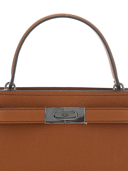 Tory Burch Lee Radziwill Small Leather Handbag Leather Brown