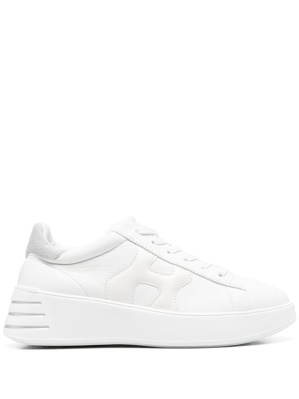 Hogan Pre Rebel Platform Leather Sneakers White
