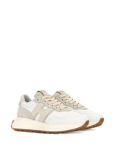 Hogan Pre H641 Leather and Suede Sneakers White White