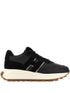 Hogan Pre H641 Leather Sneakers Black with Logo Patch Black