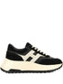 Hogan Pre Hi-Fi Leather and Suede Low-Top Sneakers Black Black