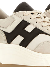 Hogan Pre Hi-Fi Lambskin and Calf Suede Sneakers Beige