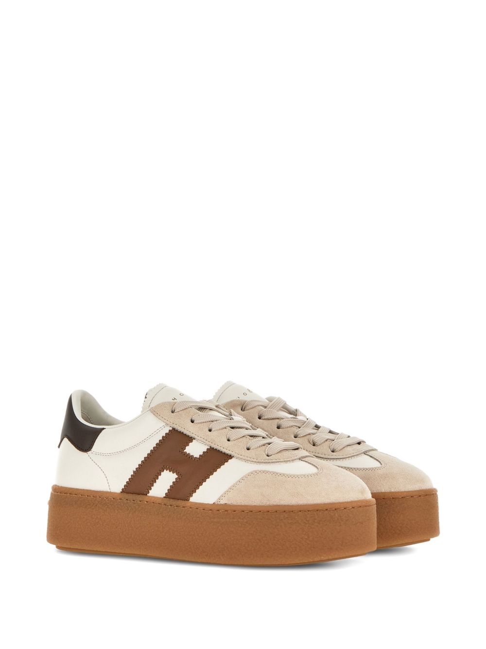 Hogan Pre Cool Leather Sheepskin Sneakers White