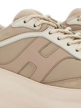 Hogan Pre Shearling-Trimmed H696 Leather and Sheepskin Sneakers Beige Beige