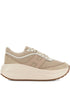 Hogan Pre Shearling-Trimmed H696 Leather and Sheepskin Sneakers Beige Beige