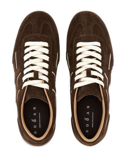 Hogan Pre Olympia Suede and Leather Sneakers Brown brown