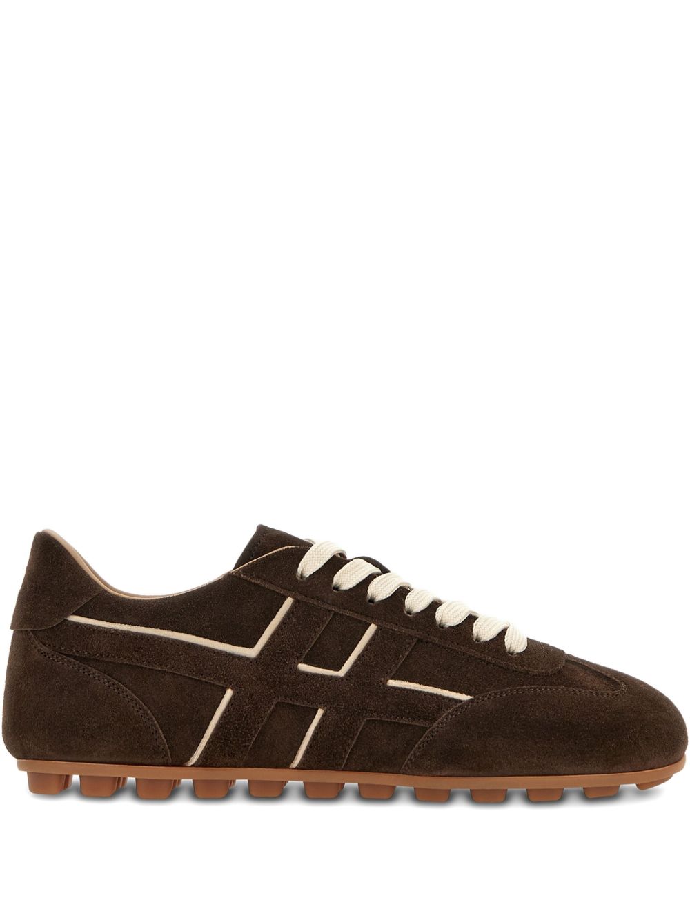 Hogan Pre Olympia Suede and Leather Sneakers Brown brown