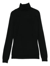 Elisabetta Franchi Ribbed Wool-Blend Turtleneck Sweater Black Black