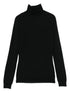 Elisabetta Franchi Ribbed Wool-Blend Turtleneck Sweater Black Black