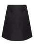Alexander Mcqueen A-Line Black Satin Midi Skirt Black