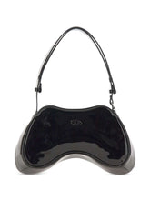 Diesel Play Patent Leather Shoulder Bag Black