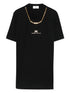 Elisabetta Franchi Chain-Embellished Cotton T-Shirt Black Black