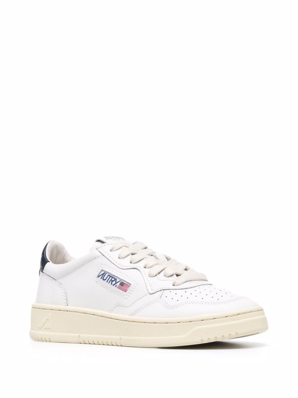 Autry Medalist Calf Leather Low-Top Sneakers Blue
