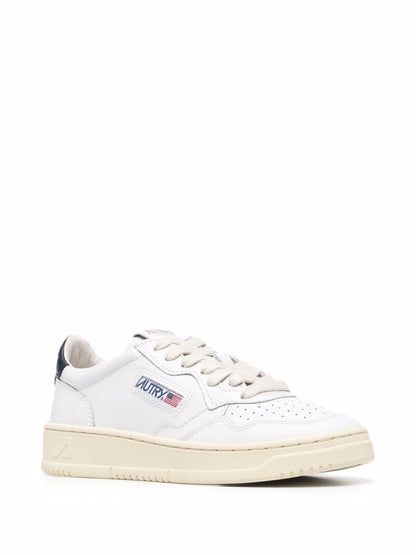 Autry Medalist Calf Leather Low-Top Sneakers Blue