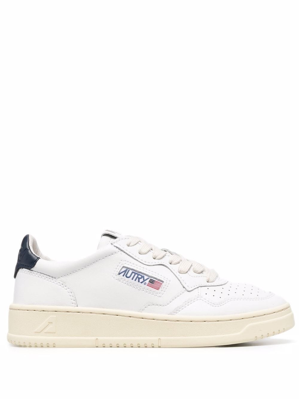 Autry Medalist Calf Leather Low-Top Sneakers Blue